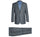 Renoir Clothing - Renoir Suit - Renoir Fashion - Stretch Performance 2-button Classic Fit Grey And Blue Check Renoir Suit