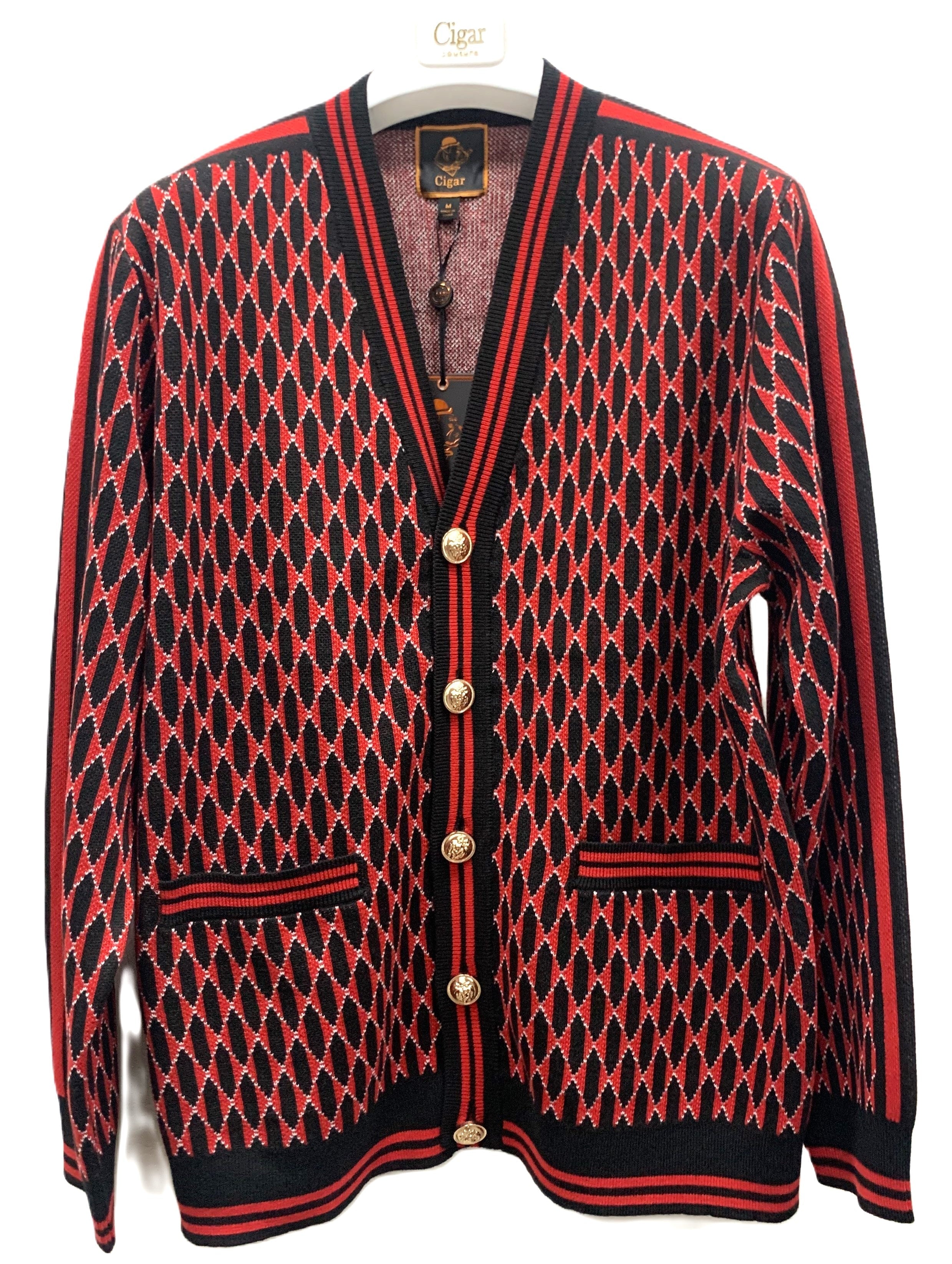 Cigar Couture Cardigan Sweater - BLACK - M