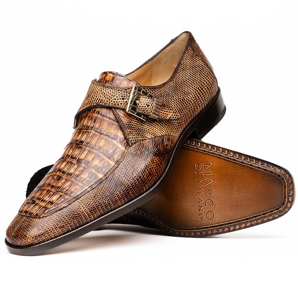 Marco Di Milano Toluca Rustic / Orix Monk Strap Lizard & Crocodile Monk-strap Loafers - 6