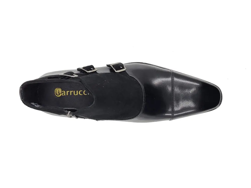 Carrucci Calf & Suede Three Buckles Monk Chukka Boot - 9.5