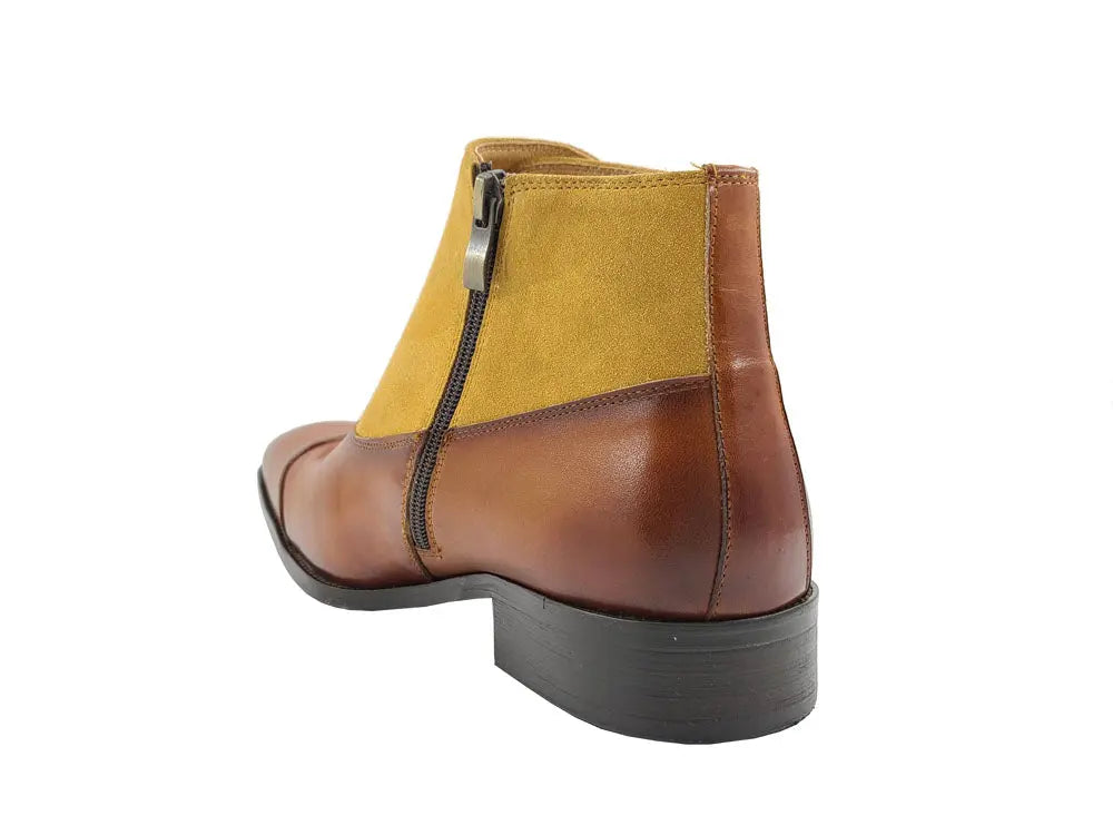 Carrucci Calf & Suede Three Buckles Monk Chukka Boot - 9.5