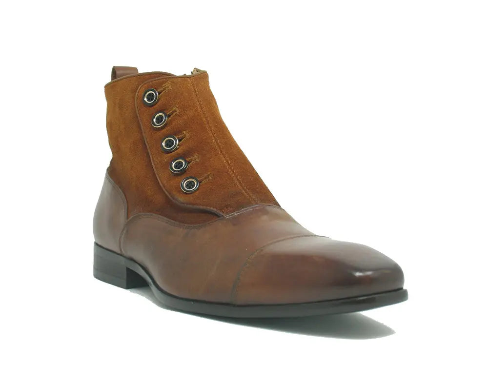 Calfskin Button Up Slip-On Boot - 7.5