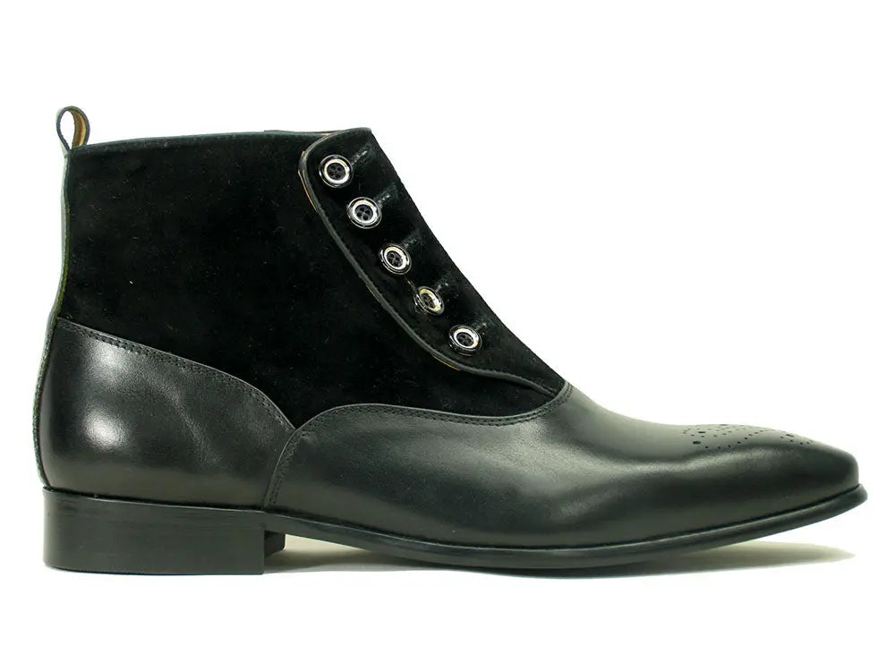 Calfskin Button Up Slip-On Boot - 7.5