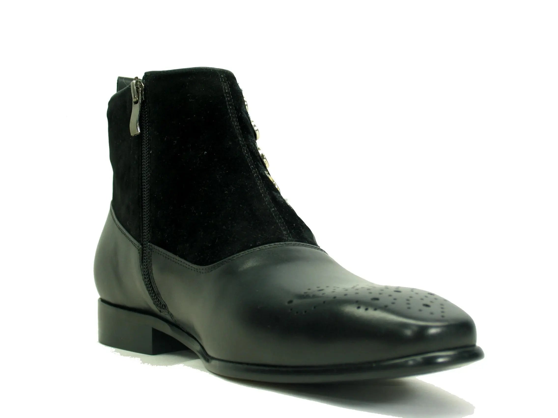 Calfskin Button Up Slip-On Boot - 7.5