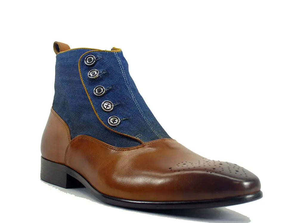 Calfskin Button Up Slip-On Boot - 7.5