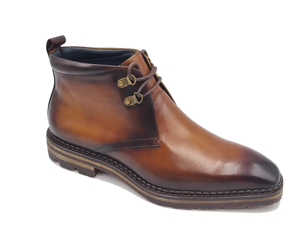 Carrucci Calfskin Chukka Boot with Lug Sole - 9.5