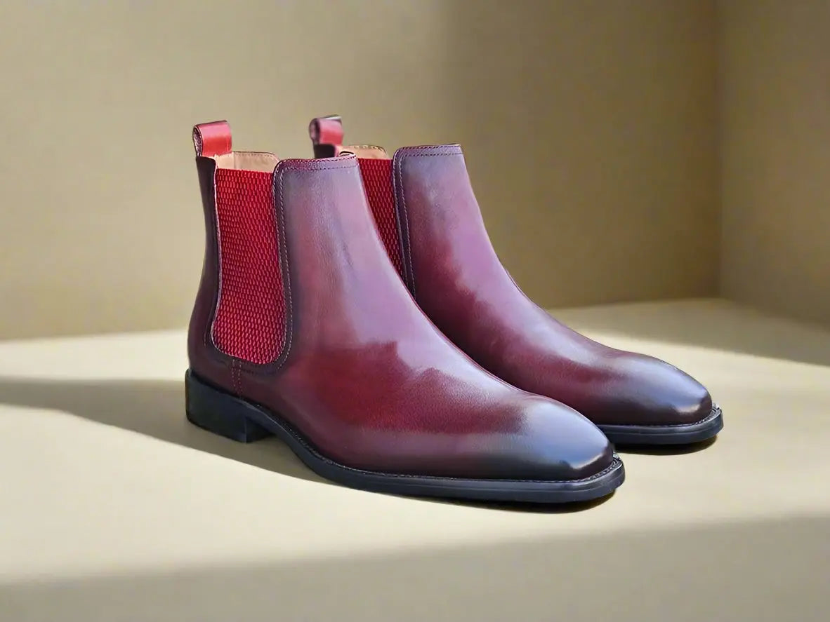 Calfskin Leather Chelsea Boot-New Designer Collection - 7.5