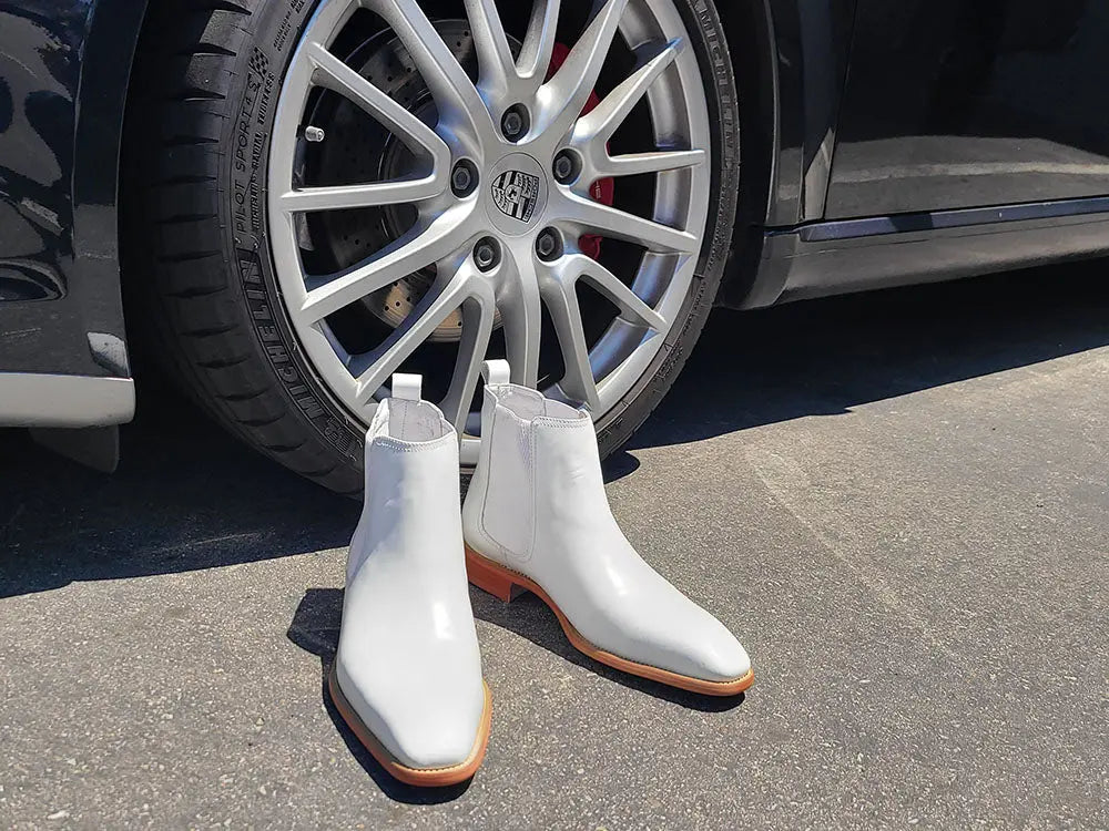 Calfskin Leather Chelsea Boot-New Designer Collection - 7.5