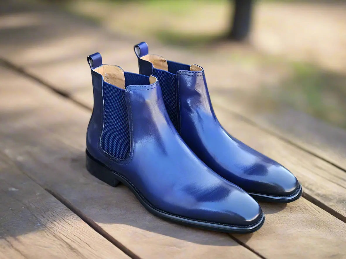Calfskin Leather Chelsea Boot-New Designer Collection - 7.5