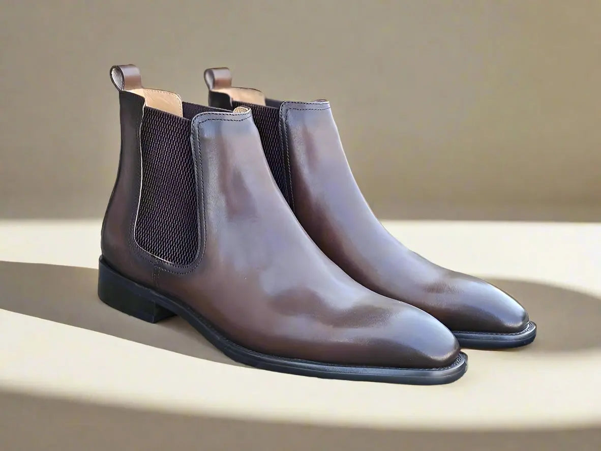 Calfskin Leather Chelsea Boot-New Designer Collection - 7.5