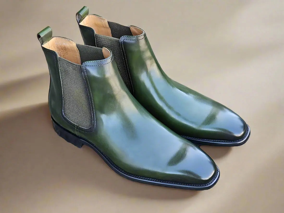 Calfskin Leather Chelsea Boot-New Designer Collection - 7.5