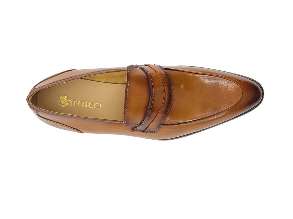 Carrucci Calfskin Modern Classic Penny Loafer - 10