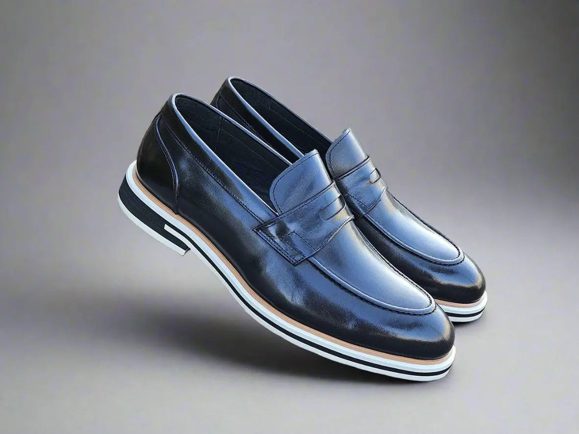 Carrucci Calfskin Penny Loafer - 8