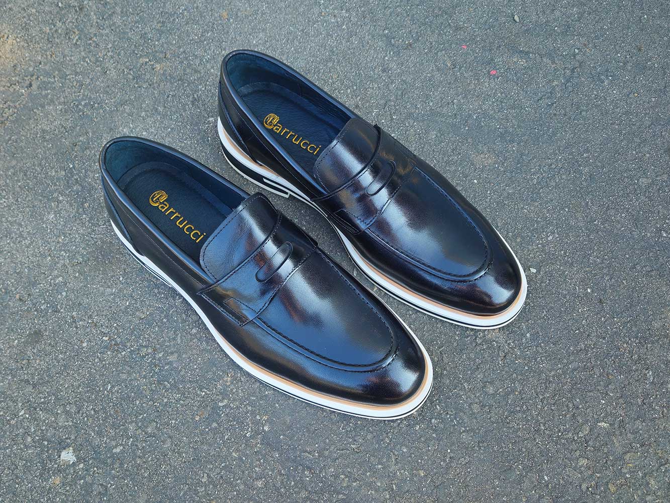 Carrucci Calfskin Penny Loafer - 8