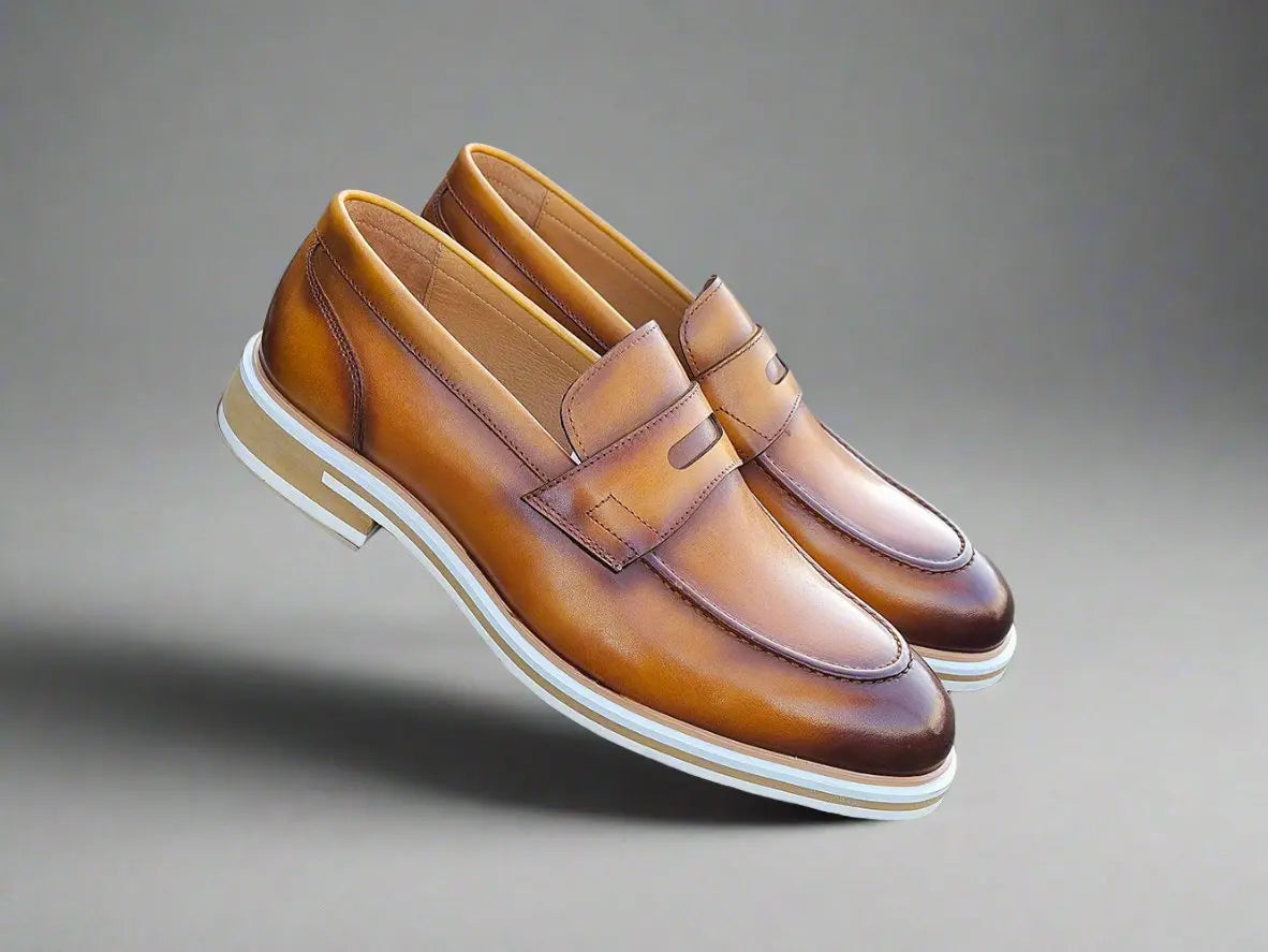 Carrucci Calfskin Penny Loafer - 8