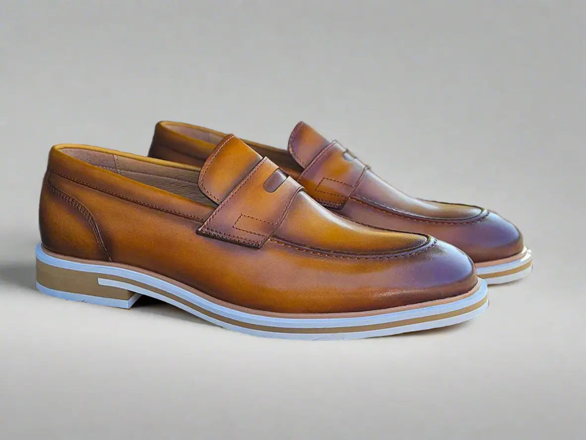 Carrucci Calfskin Penny Loafer - 8