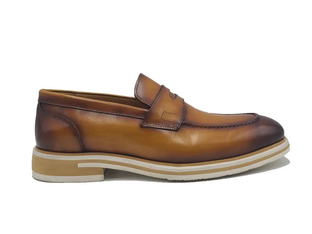 Carrucci Calfskin Penny Loafer - 8