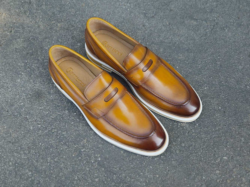 Carrucci Calfskin Penny Loafer