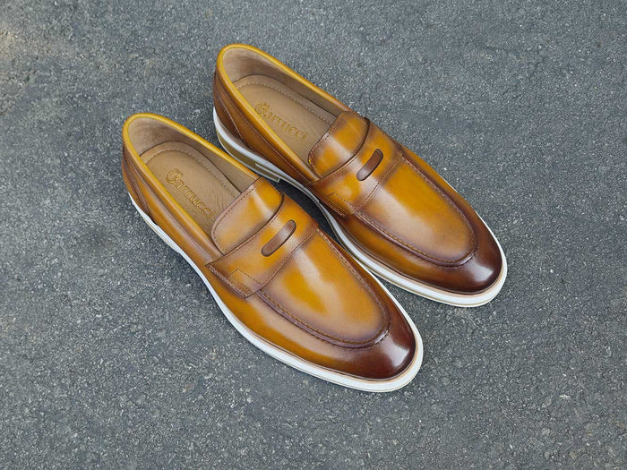 Carrucci Calfskin Penny Loafer