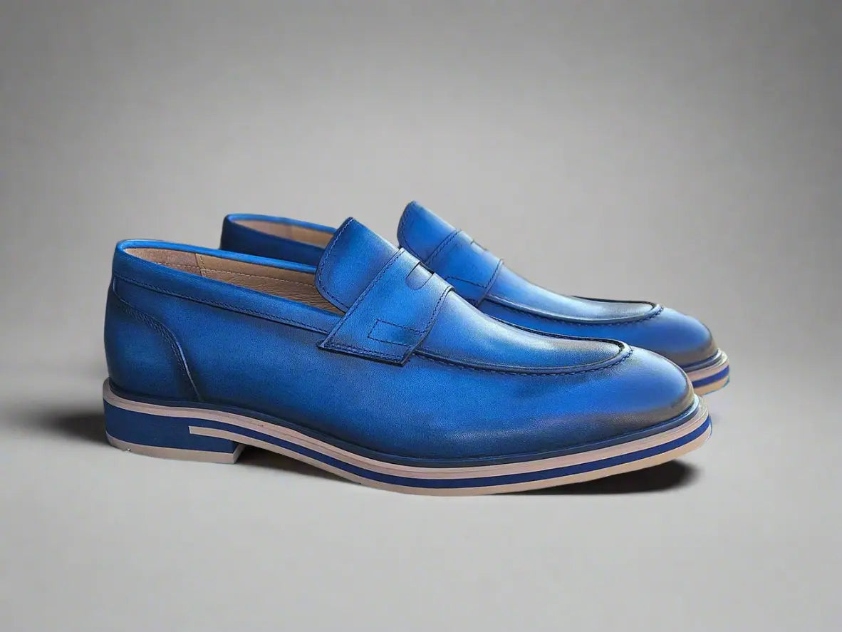 Carrucci Calfskin Penny Loafer - 8