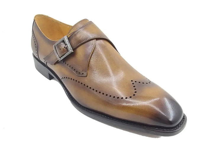 Carrucci Calfskin Single Monk Loafer