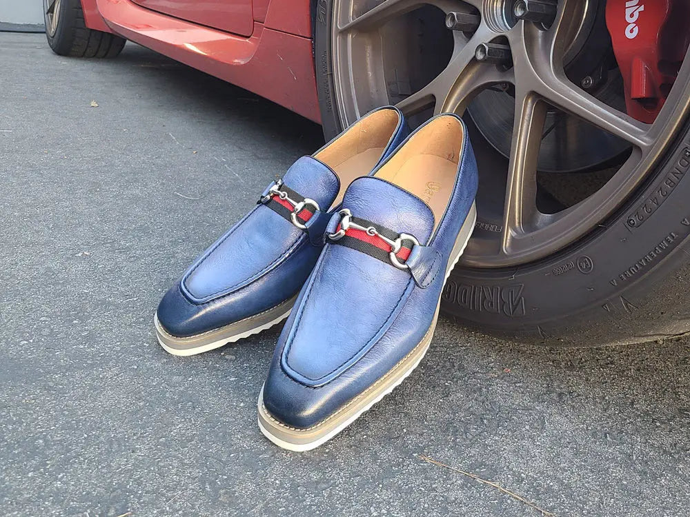 Carrucci Calfskin Slip-On Horsebit Loafer - 7.5