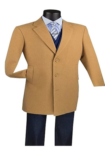 Wool & Cashmere Regular Fit Camel Top Coat - Coat Size 38