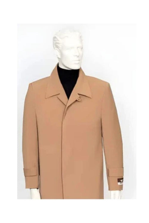 men's Carmel 4 Buttons Full Length All Weather Coat Duster Maxi Coat