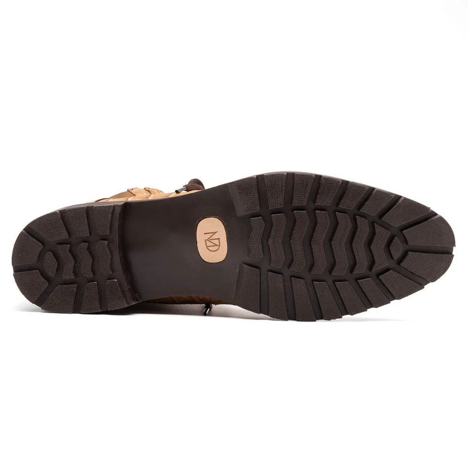 Marco Di Milano Leoni Men's Shoes Oil Orix Genuine Caiman Crocodile Leather Rugged Boots - 8.5