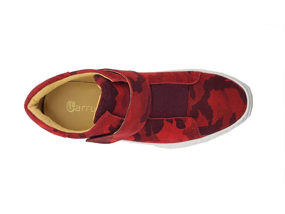 Camouflage Printed Suede Sneakers - 7.5