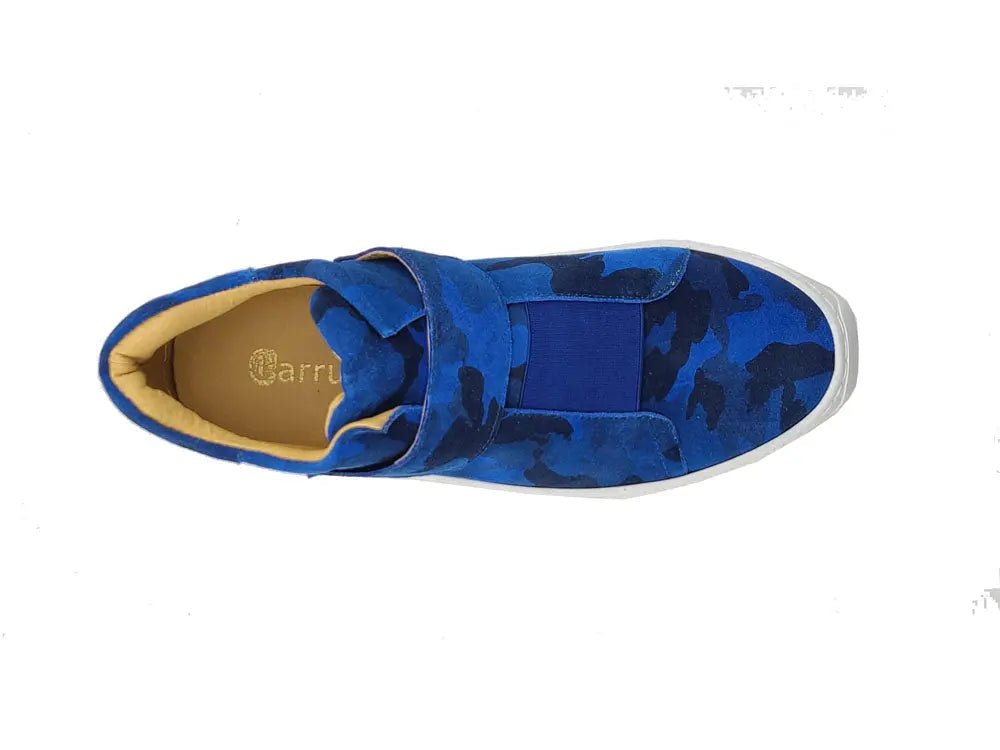 Camouflage Printed Suede Sneakers - 7.5