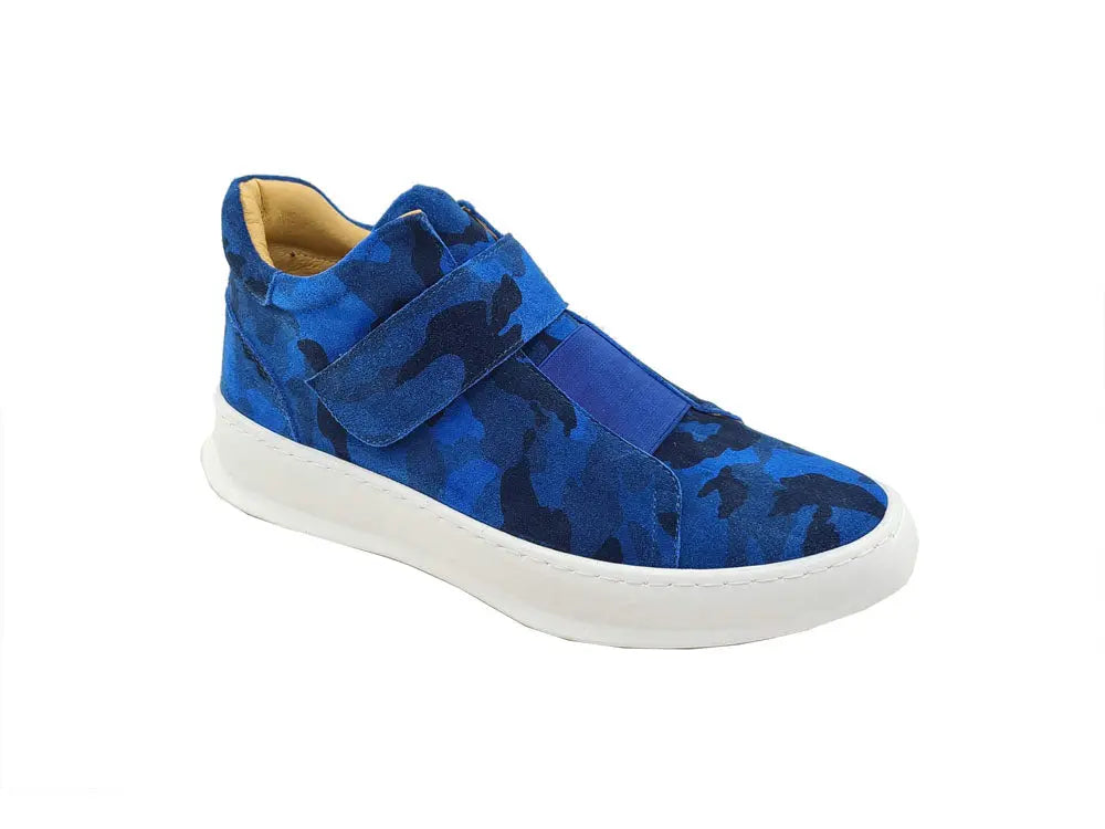 Camouflage Printed Suede Sneakers - 7.5