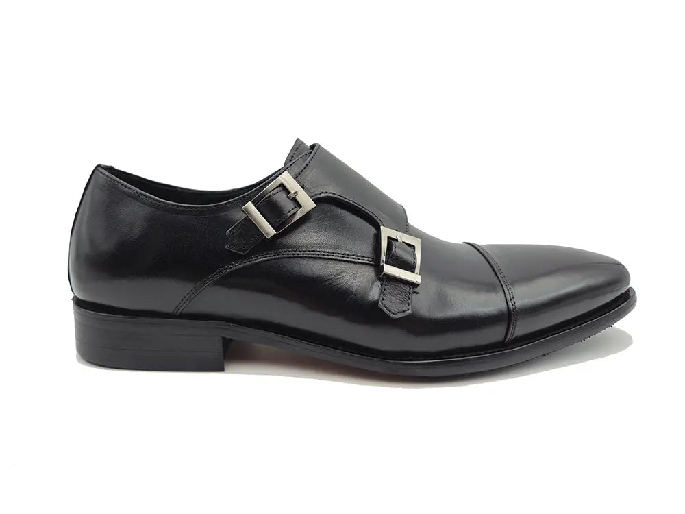 Cap Toe Double Monk Strap Shoe - 7.5