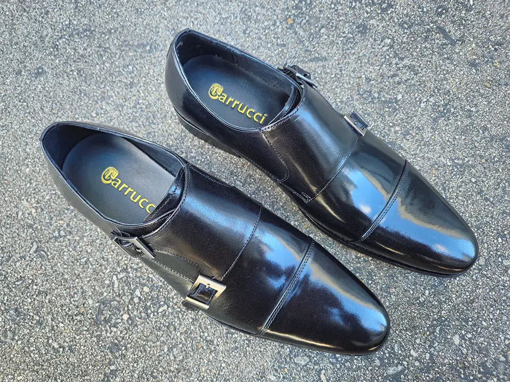 Carrucci Cap Toe Double Monk Strap Shoe - 8