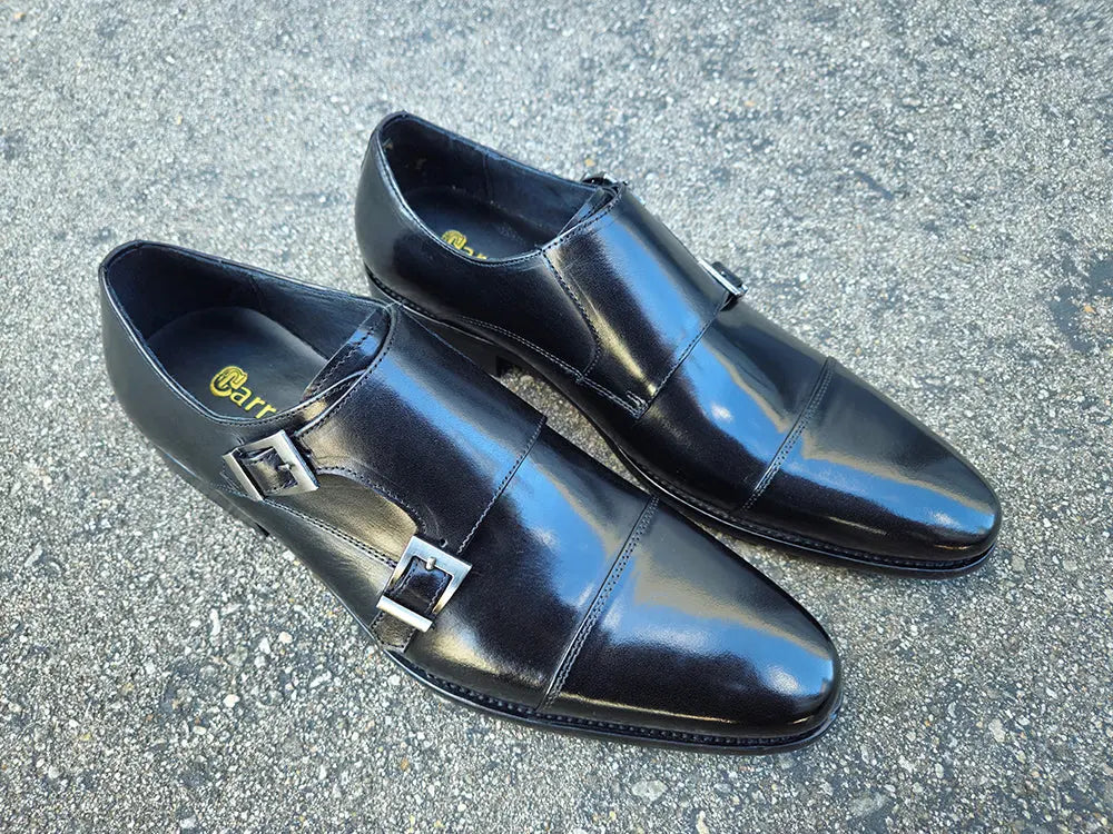 Carrucci Cap Toe Double Monk Strap Shoe - 8