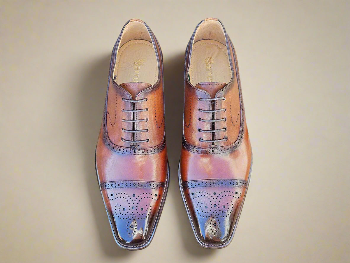 Carrucci Cap Toe Lace-up in Leather Sole - 8