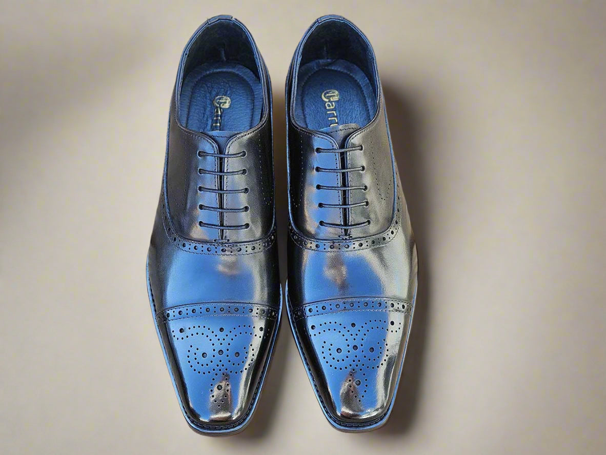 Carrucci Cap Toe Lace-up in Leather Sole - 8