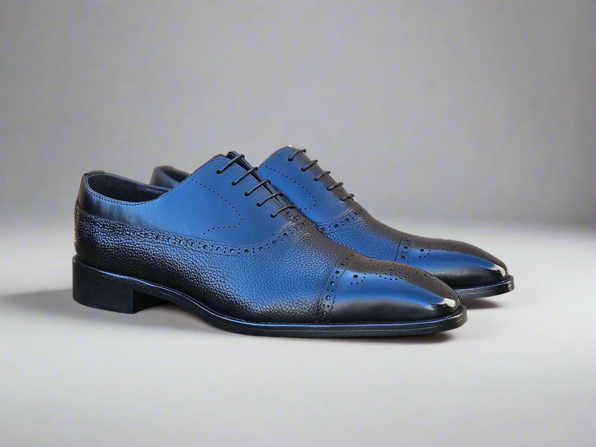 Cap Toe Oxford Leather Sole - 8.5