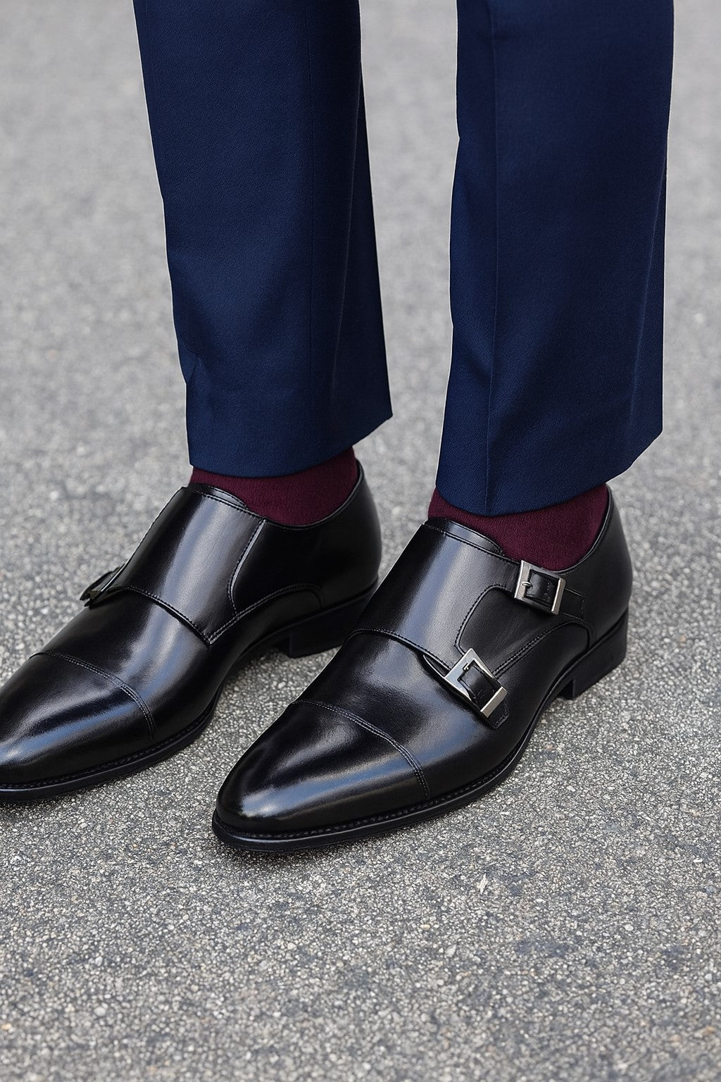Carrucci Cap Toe Double Monk Strap Shoe - 8