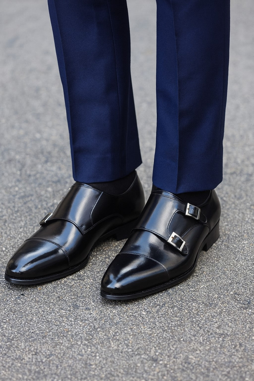 Carrucci Cap Toe Double Monk Strap Shoe - 8