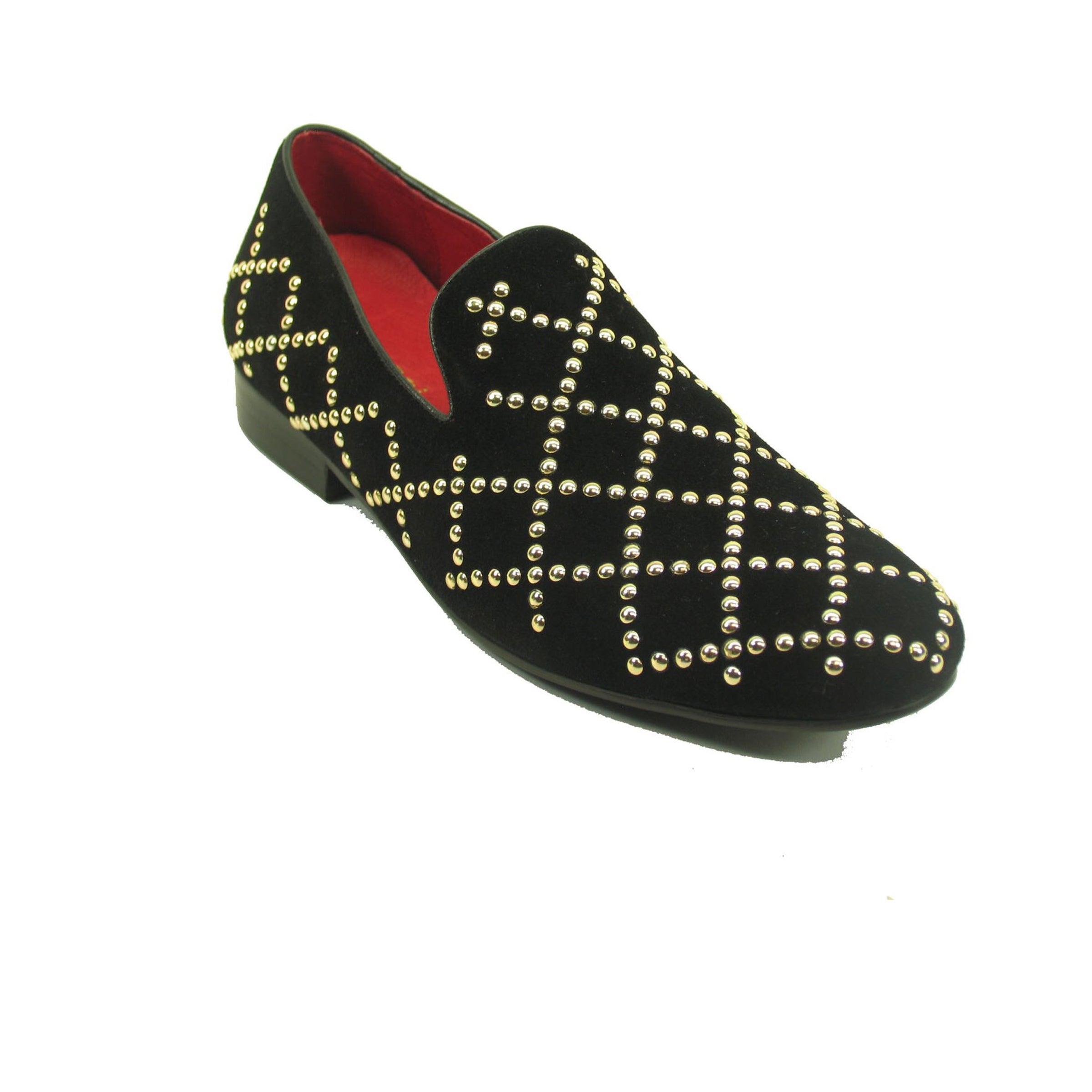 Mens Carrucci Studded Loafer Dress Shoe in Burgundy - 8.5