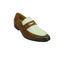 Mens Carrucci Two Tone Penny Loafer Dress Shoe in Brown & Bone