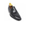 Mens Two Tone Leather Loafer Dress Shoe in Black