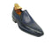 Mens Two Tone Leather Loafer Dress Shoe in Navy