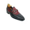 Mens Wholecut Two Tone Leather Wingtip Loafer Dress Shoes in Black & Burgundy