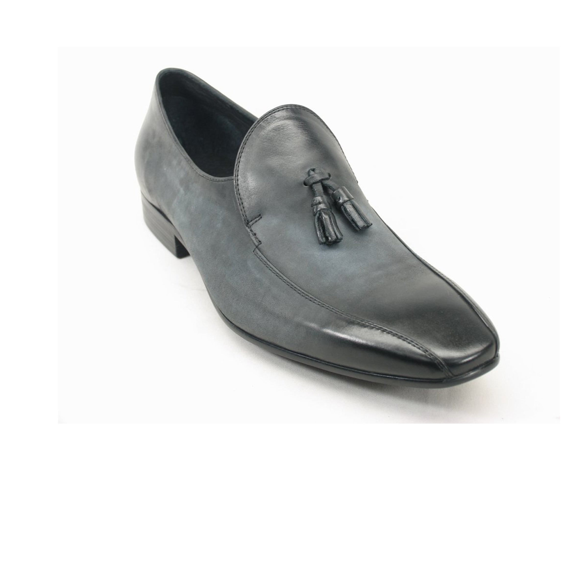 Mens Velvet Modern Loafer Dress Shoe in Burgundy - 8