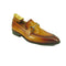 Mens Carrucci Signature Metal Buckle Leather Loafer in Cognac