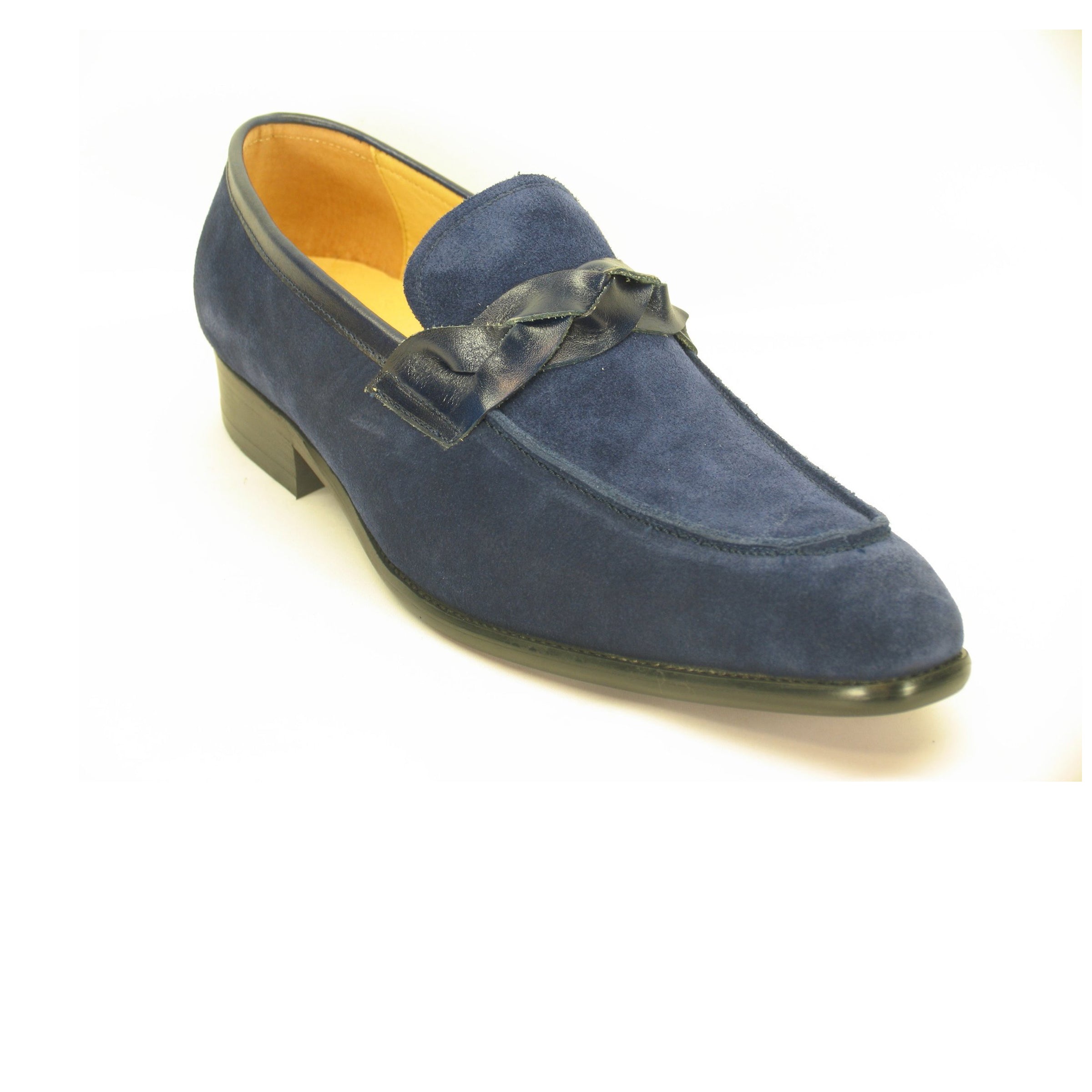 Mens Carrucci Suede Loafer Dress Shoe in Burgundy - 7