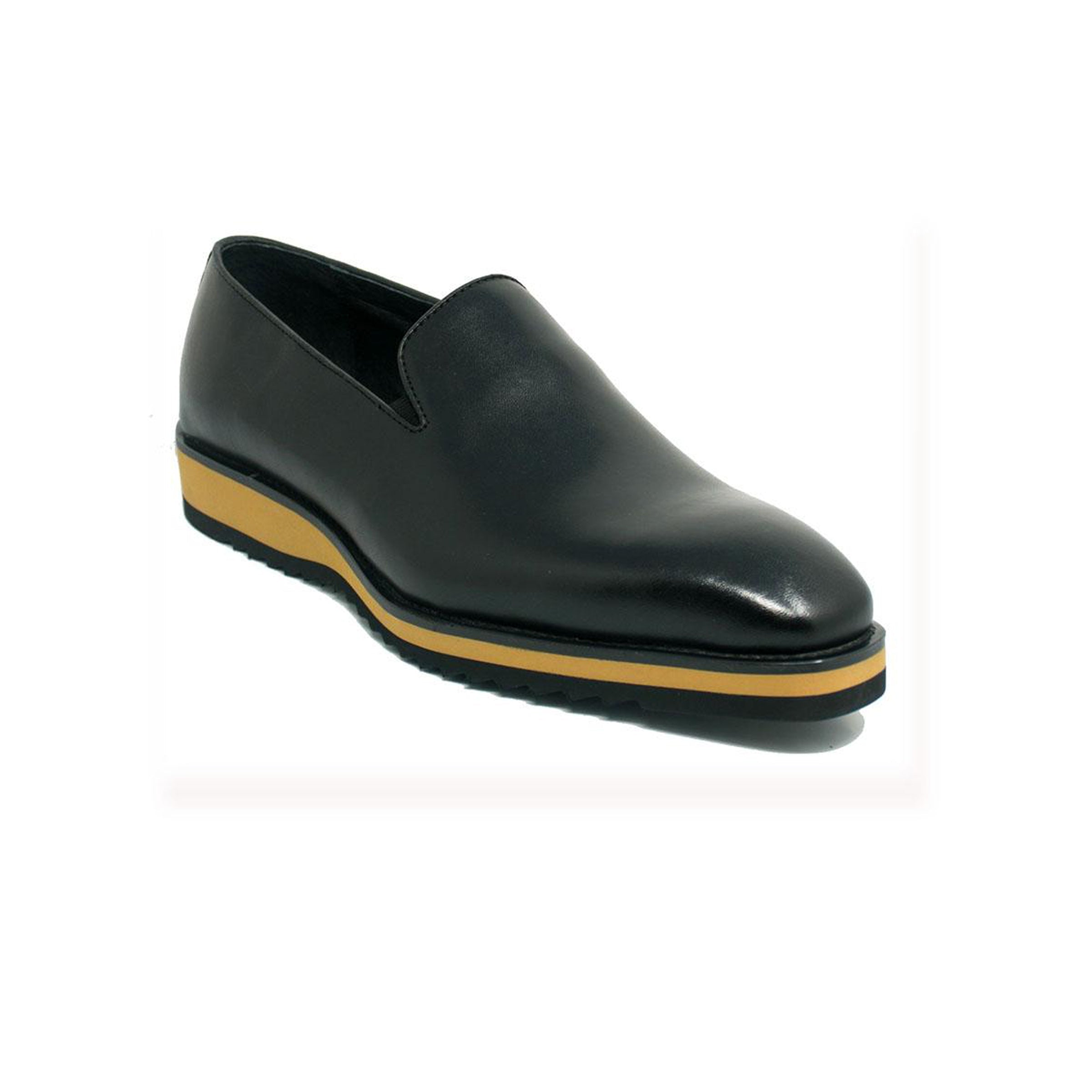 Mens Carrucci Whole Cut Leather Fade Slip On Dress Shoe in Burgundy - 7