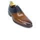 Mens Two Tone Split Leather Dress Shoe in Brown & Navy